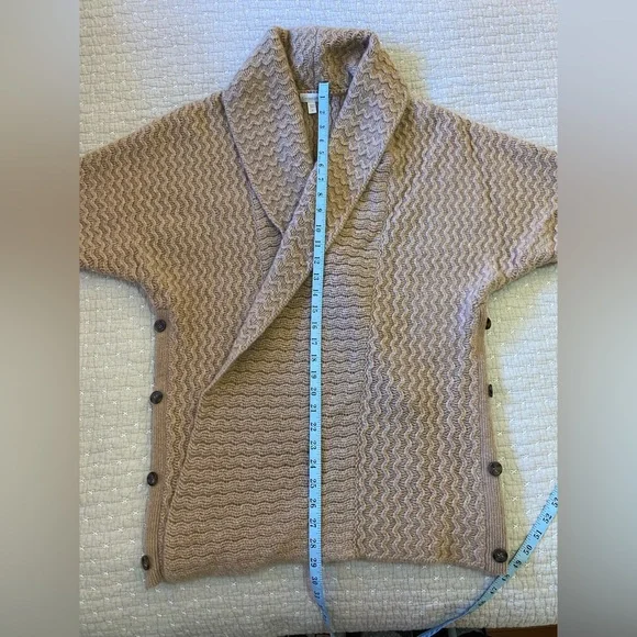 Garnet Hill Taupe Cardigan Sweater
